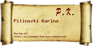 Pilinszki Karina névjegykártya
